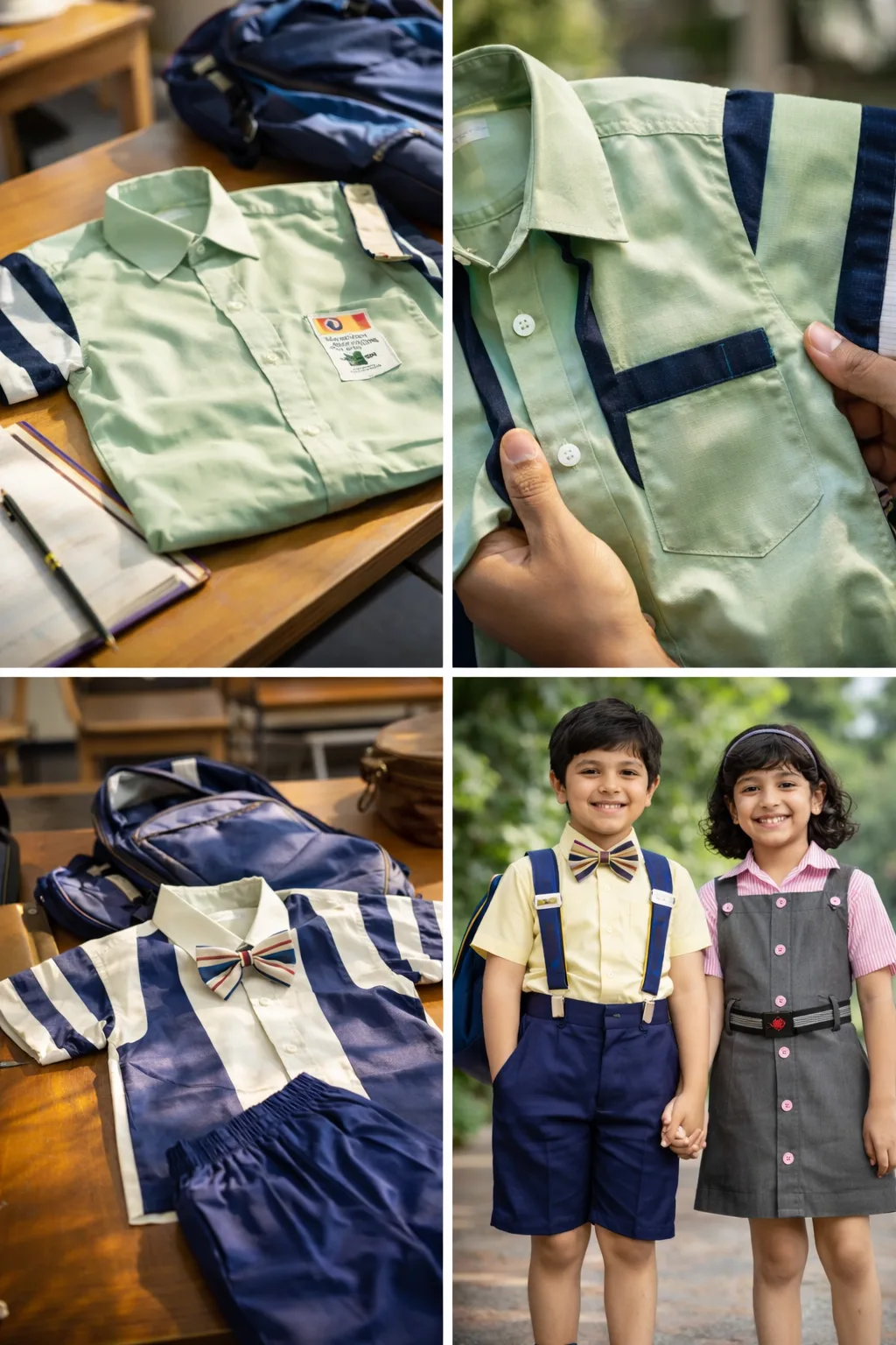 School uniform fabric and stitching details - Sri Ranga Enterprises, Hyderabad