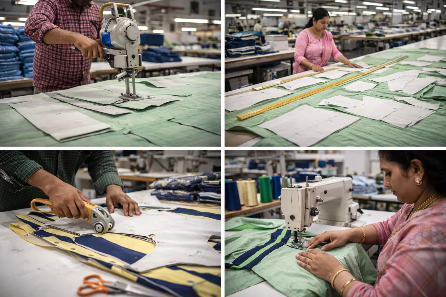 Uniform stitching and production process - Sri Ranga Enterprises, Hyderabad